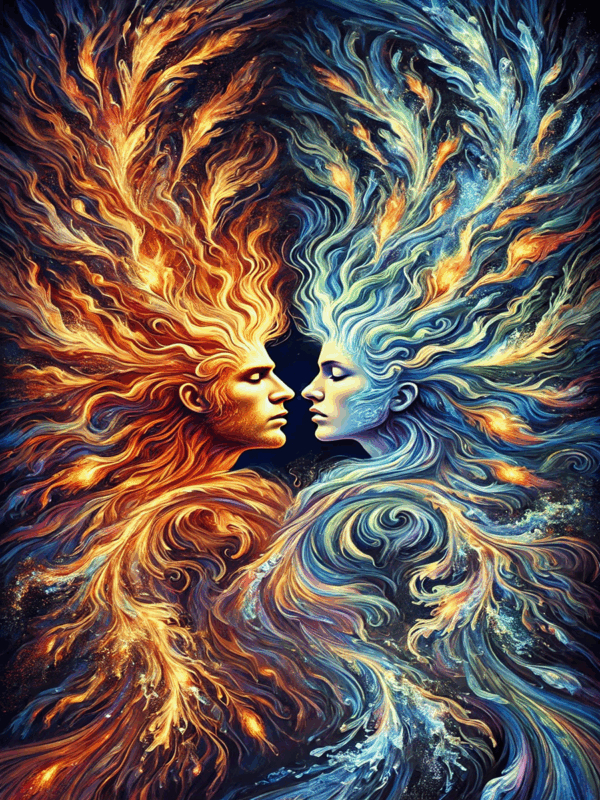 Elemental-Harmony-Flames-and-Tides NFT T-Shirt