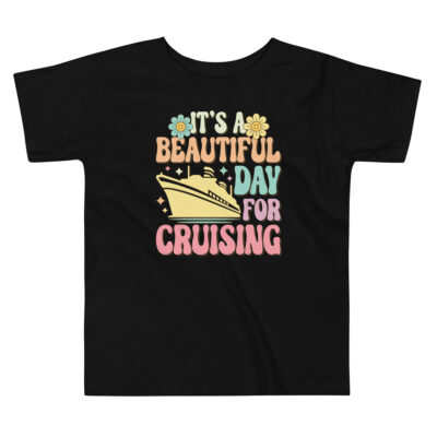 It’s a Beautiful Day for Cruising T-Shirt – Retro pastel cruise ship with flowers and sunshine