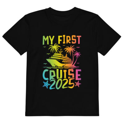 Organic cotton kids t-shirt - My First Cruise 2025